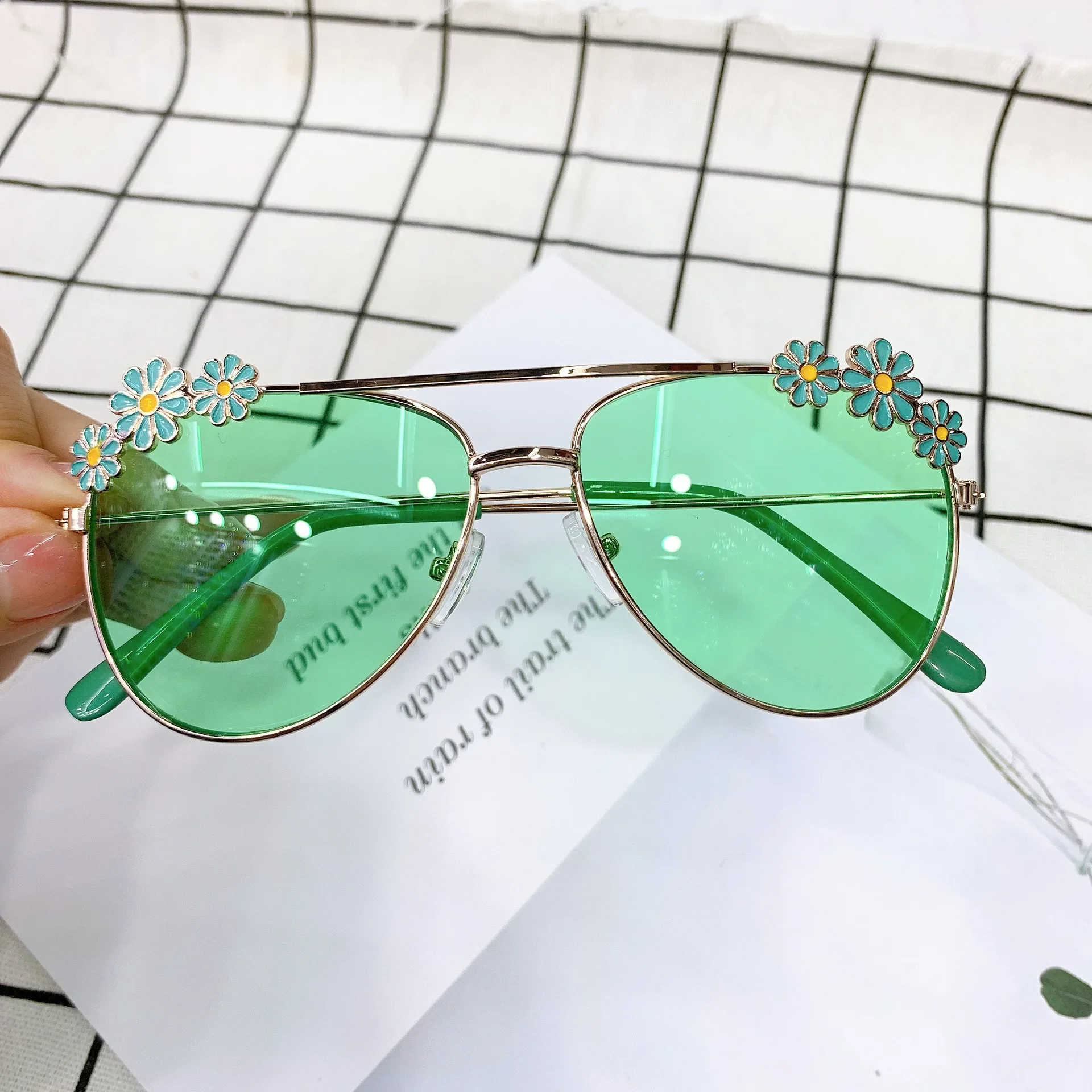 Kids Sunglasses Girls Boys Cute Flower Pilot Outdoor Sun Protection Children Lovely Eyewear Classic, kids sunglasses,children sunglasses