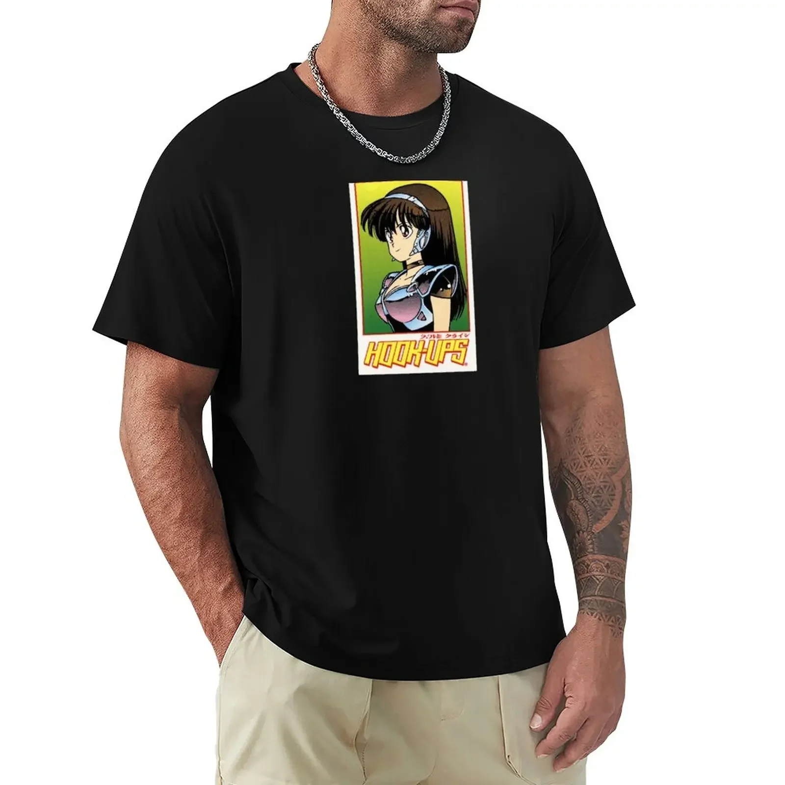HOOK-UPS アニメキャラクター Tシャツ Hook-Ups HookUps T-Shirt new edition kawaii clothes anime mens t
