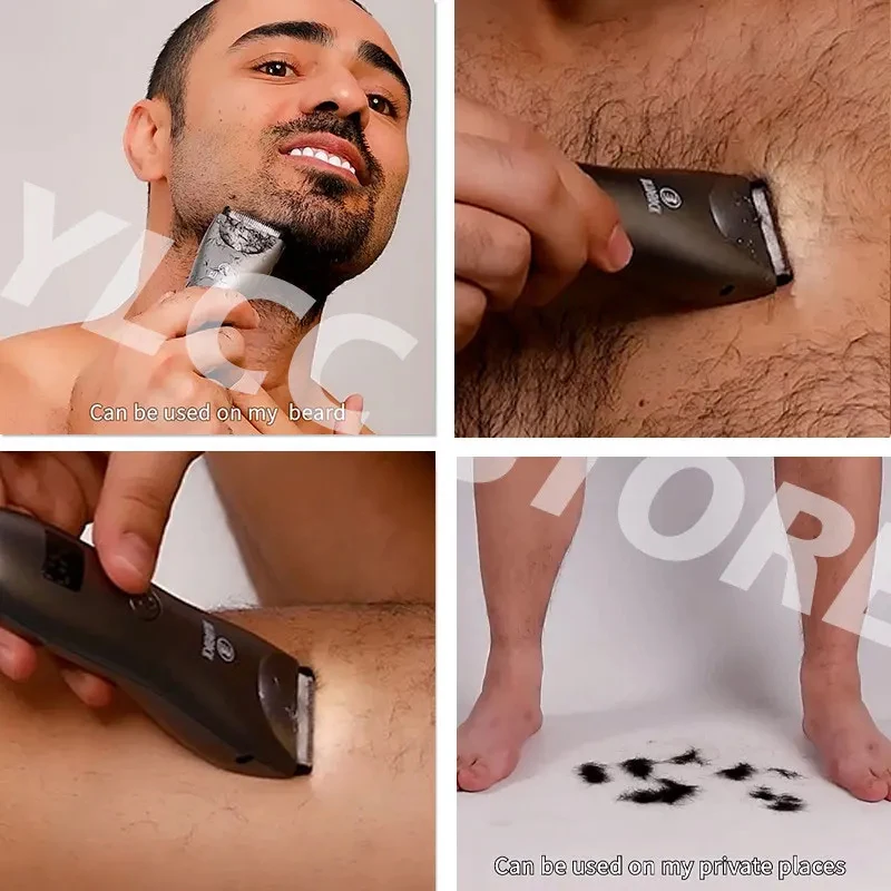 Intimate Pubic Hair Removal for Men Electric Groin Trimmer Male Shaver for Sensitive Areas Waterproof Safety Razor Body Hair 2