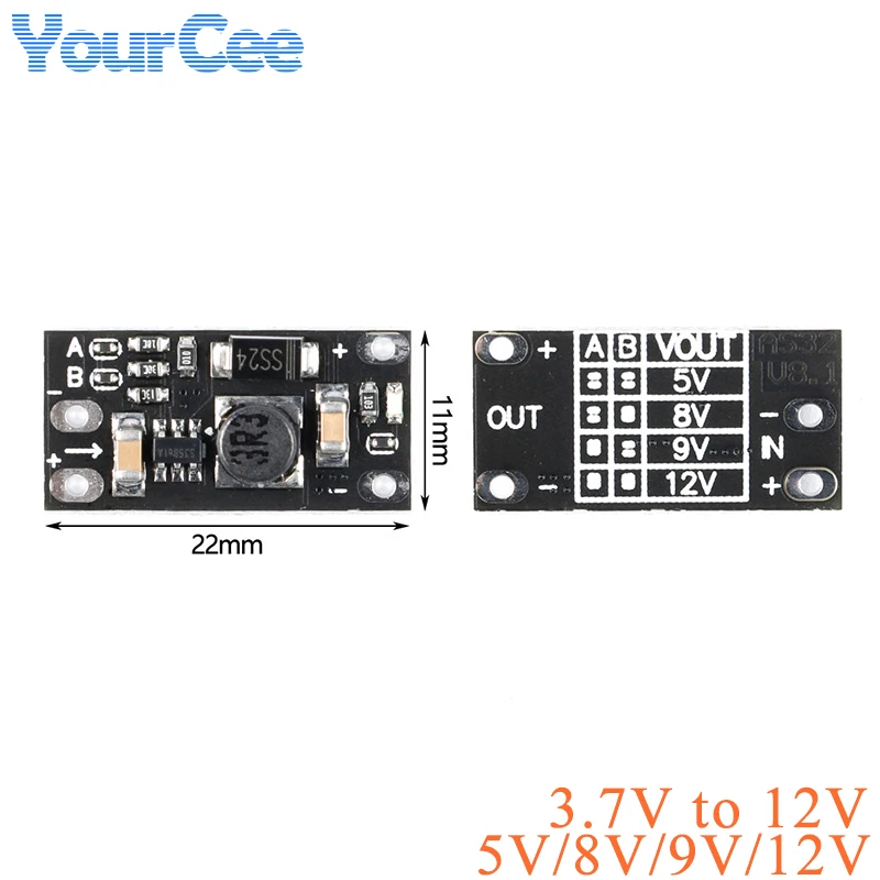 Mini DC-DC Boost Step Up Voltage Converter 5V 8V 9V 12V PCB Board Module
