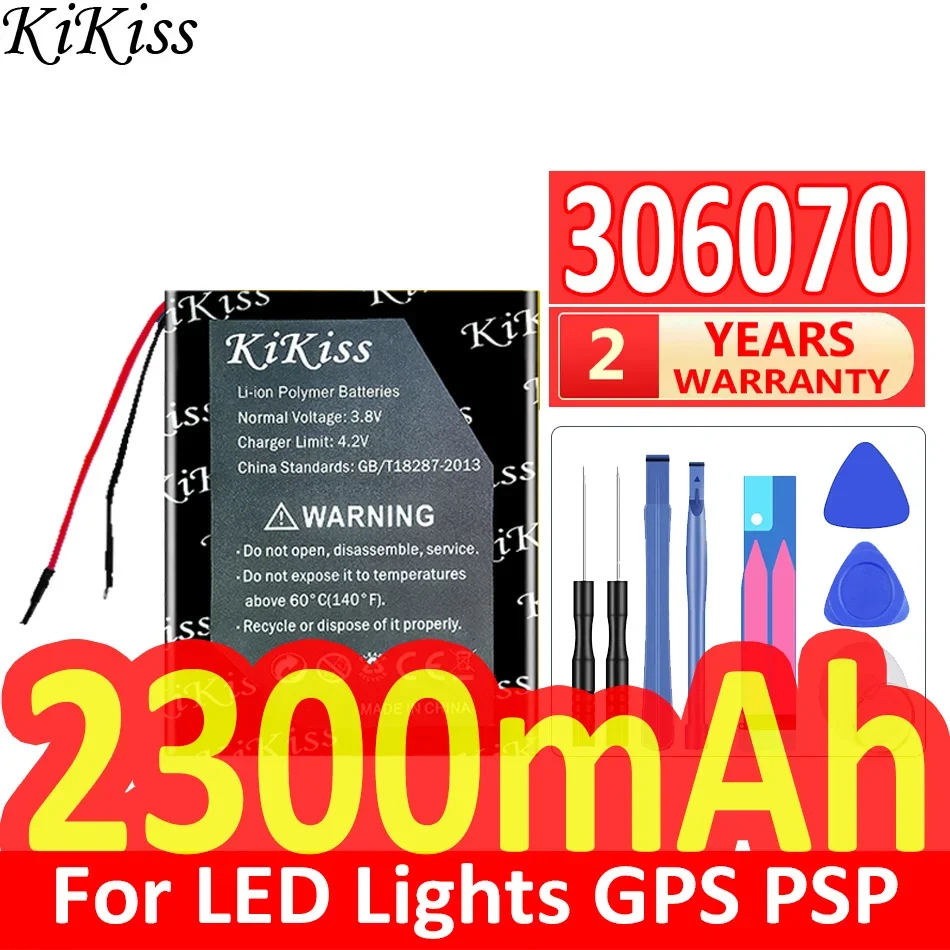 

2300mAh KiKiss Powerful Battery 306070 (2 line) For LED Lights Power Bank Recorder GPS For PSP PDA Bluetooth Headset
