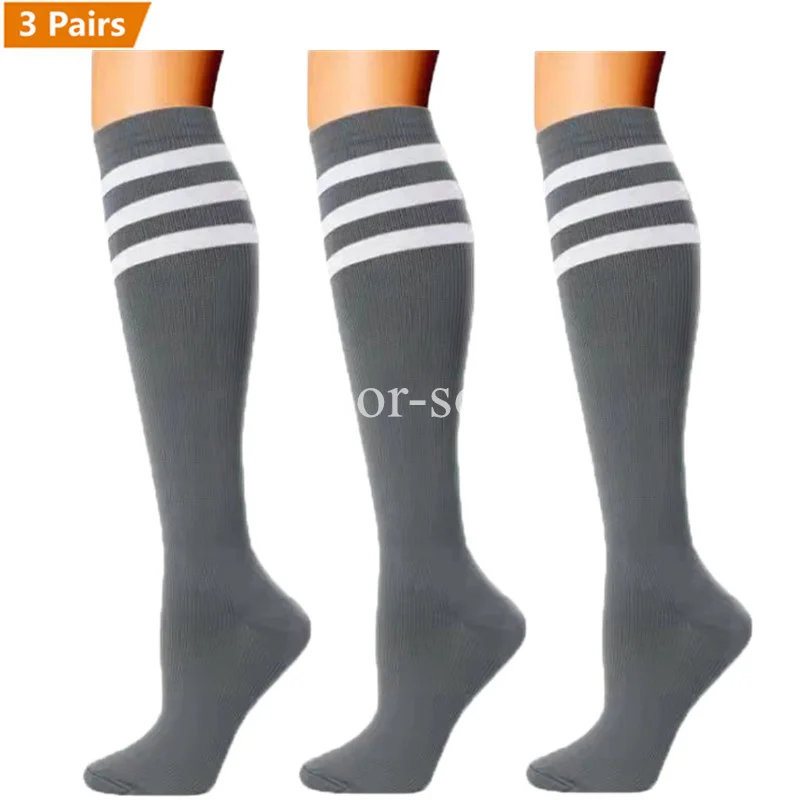 Compression Socks Running Men Women Stockings Sports Anti-Fatigue Compression Socks Sports Bulk 3 Pairs Lot Pack