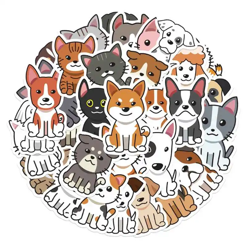 

Cartoon Animal Cat Dog Instagram Cute Mobile Ipad Decorative Phone Diy Guitar Laptop Car Stickers