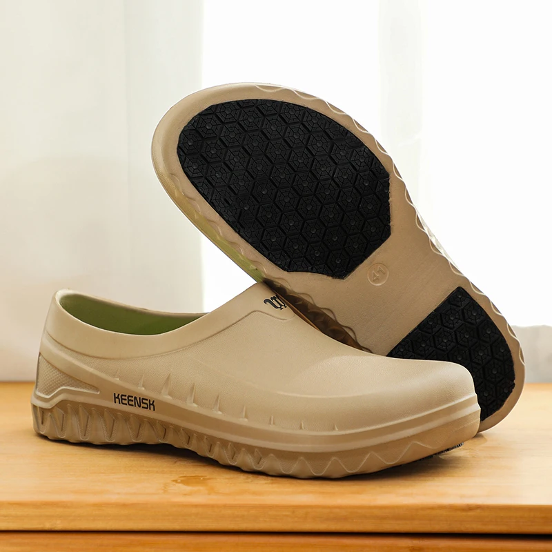 Men Chef Shoes Oil-proof Anti-slip Casual Sandals Slip-on EVA Waterproof Shoes Outdoor Work Shoe