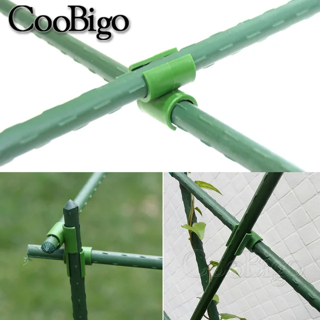 10 Darabos Kereszteződésű Műanyag Klipek Növényi Tartó Rögzített Csatlakozó Állítható Mezőgazdasági Rögzítőelemek Oszlopok Kertészeti Kiegészítők 8-20 Mm - Image 5