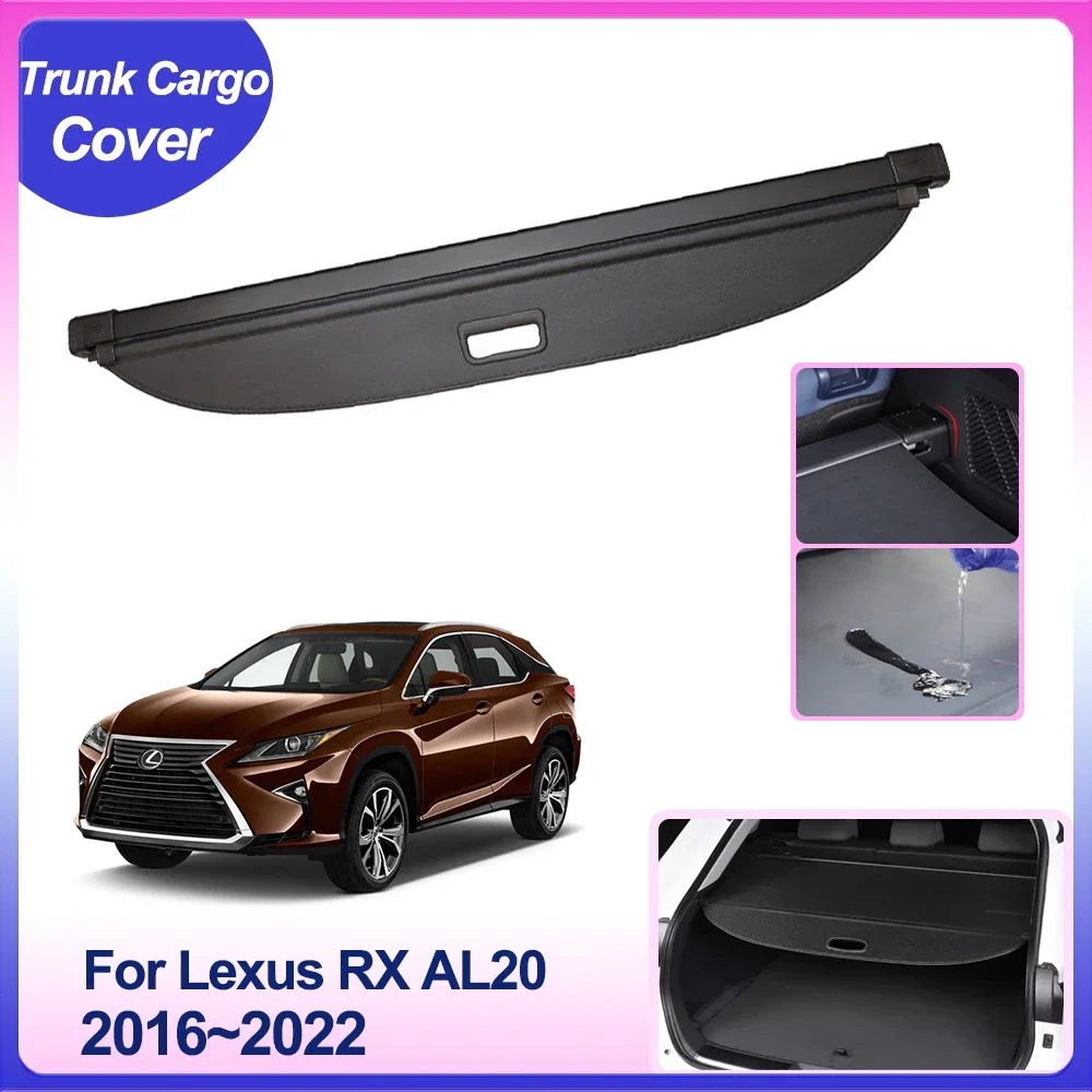 

Trunk Cargo Cover for Lexus RX AL20 450h 2016~2022 Rear Luggage Privacy Shield Shade Curtain Partition Board Interior Accessorie