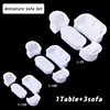 1set 1:75 1:100 1:150 Miniature Sofa Set Model ABS Unpainted Toys Indoor Architecture Building Layout for Diorama 1