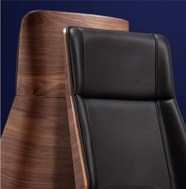 Description Picture 3 of itemHigh-Back Bentwood Swivel Office Computer Chair Micro Fiber Leather Office Furniture Home Conference Task Leather Armchair WRXYH