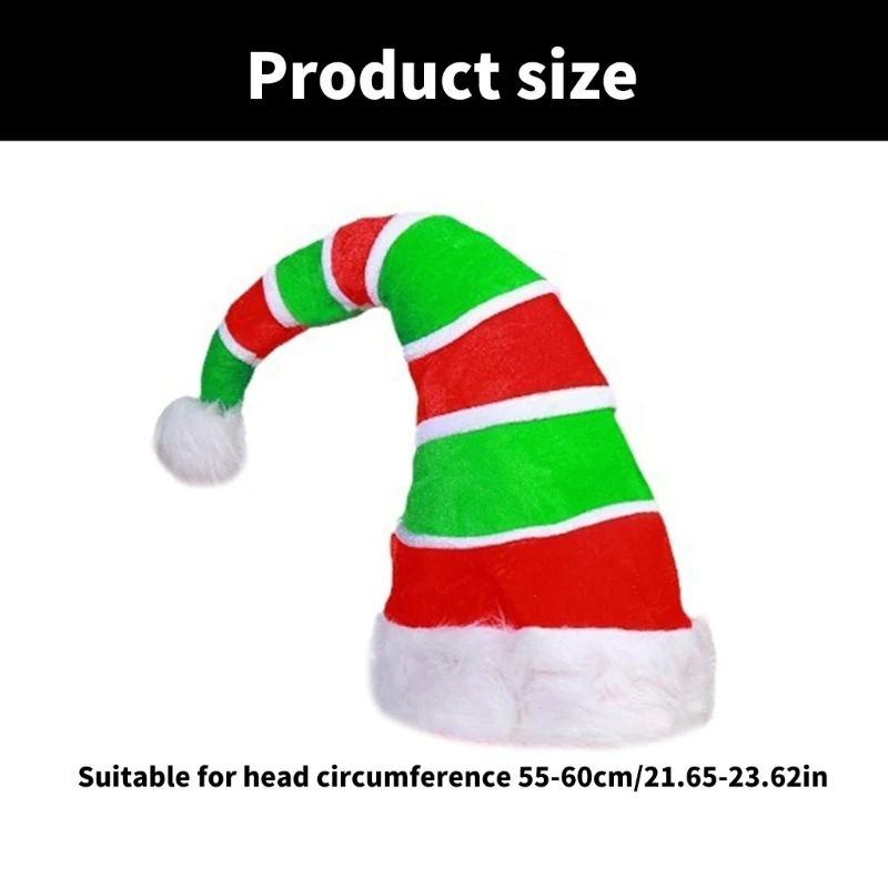 Christmas Santa Hat with White Brim for Christmas Festival Party New Year Headwear Santa Costume Accessory Gift 85LC