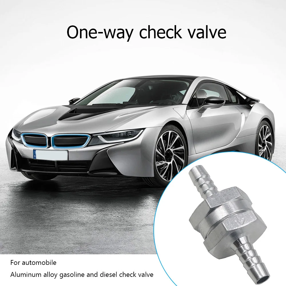 4/6/8/10/12mm Car Modified Aluminum Alloy Barb Checks Valve Non Return One Way Fuel Petrol Diesel Autos Parts Accessories check valve