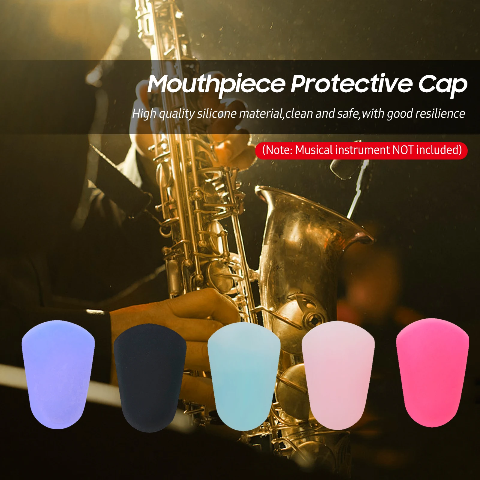 5 Pcs Mouthpiece Protective Cap Saxophone Mouthpiece Silicone