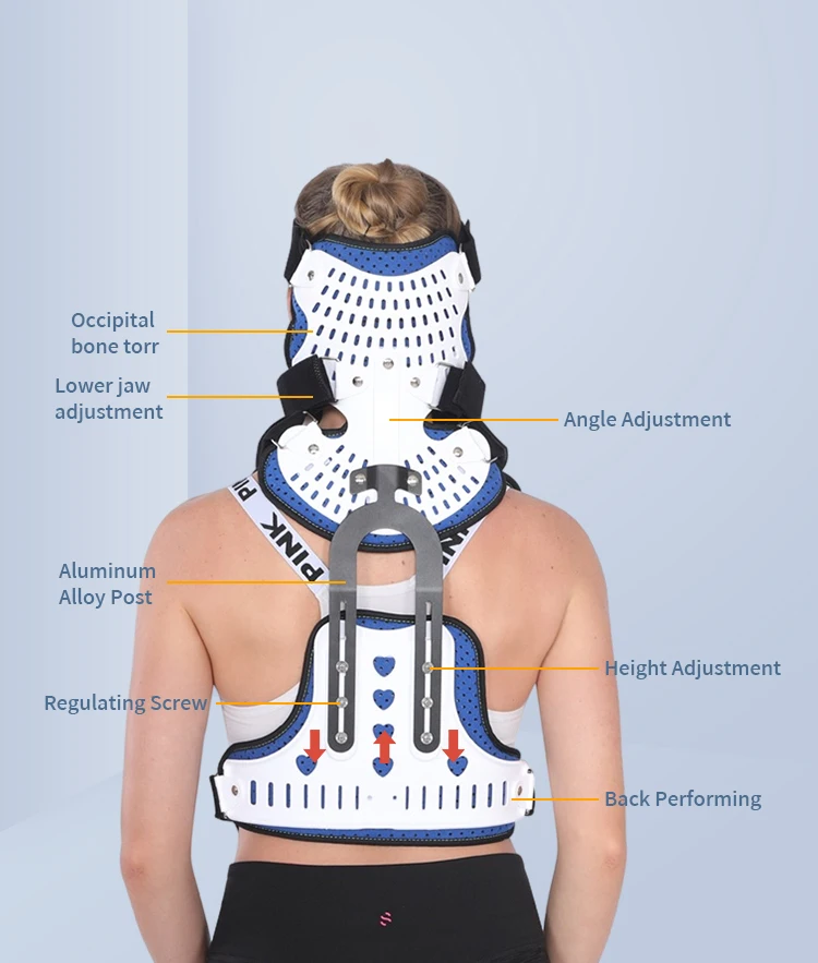 Cervical Thoracic Orthosis Head Neck Brace for Thoracic Spine Cervical Immobilization 9 Cervical Thoracic Orthosis Head Neck Brace for Thoracic Spine Cervical Immobilization 4