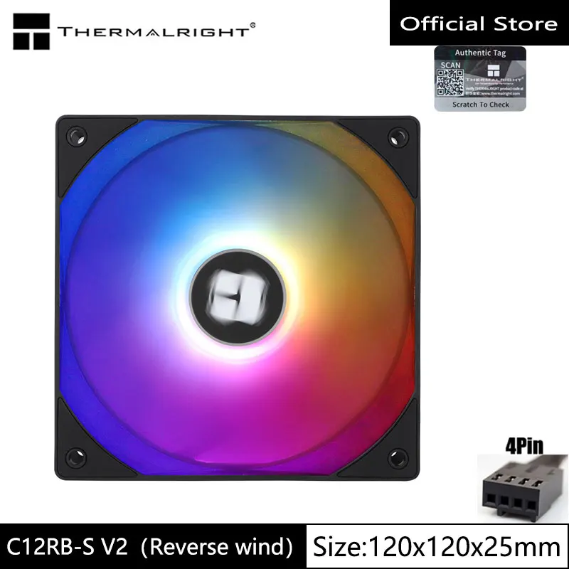 Thermalright TL-C12B-S V3 CPU Fan 120mm Case Cooler Fan