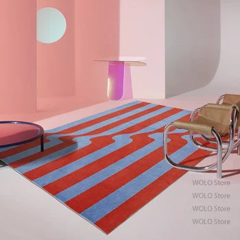 Decorazione nordica del soggiorno Tappeto vintage Tappetino lavabile irregolare Tappeti di lusso leggeri per camera da letto Tappeto morbido e soffice