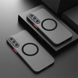Matte Magnetic Shockproof Case with Wireless Charging - Samsung S24 FE (Black - 02)