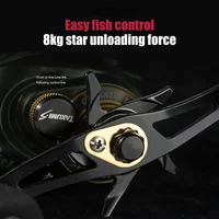 Fishing Reel 7.2:1 Gear Ratio Max Drag 8kg Baitcasting Reel with Aluminum Spool for Lure Freshwater Pesca 2