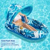 Summer Toys Inflatable Pool Float for Adults with Sunshade Sun Protection Inflatable Lounge Chair Float Bed Water Party Toys 1