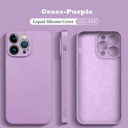Premium Liquid Silicone Shockproof Soft Case with Square Fluff Bumper for Mi 10 Pro (Grass Purple)
