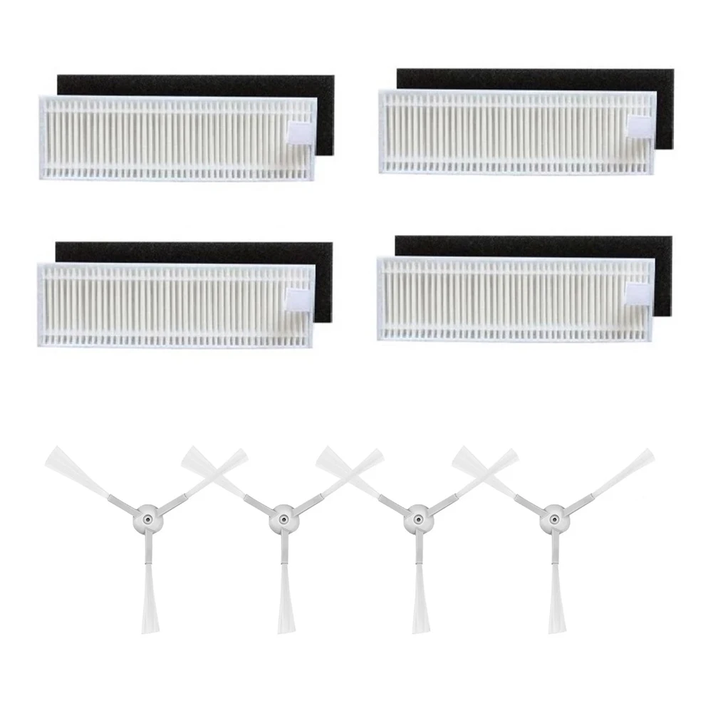 

4 Pcs Filters & Side Brushes For Tefal 95 Rg7975wh Rg7987 Robotic Vacuum Cleaner Household Vacuum Cleaner Replacement