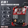 MIG Welder, 200Amp 8 in 1,110/220V Dual Voltage, Multi-Process Welding Machine with LED Digital Display 2