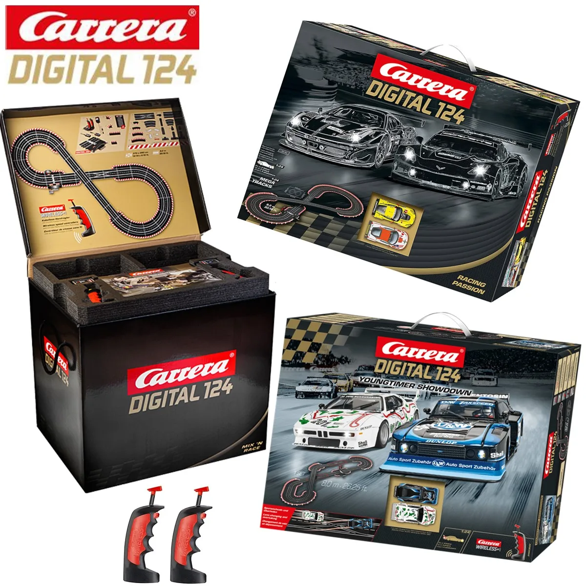Carrera Slot Car Digital124 Set 23617 Racing Passion / 23626 Youngtimer