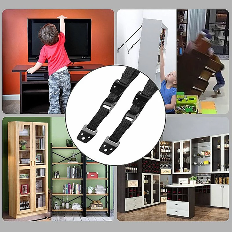 Baby Safety Anti-Tip Straps For Flat TV And Furniture Wall Strap Child Lock Protection From Children Products For Kids 1pc