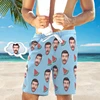 Summer Hawaiian 3D Custom Faces Seaside Vacation Printed Beach Shorts Men PersonalizedCustomization Patterns Y2k Swimming Trunks 3