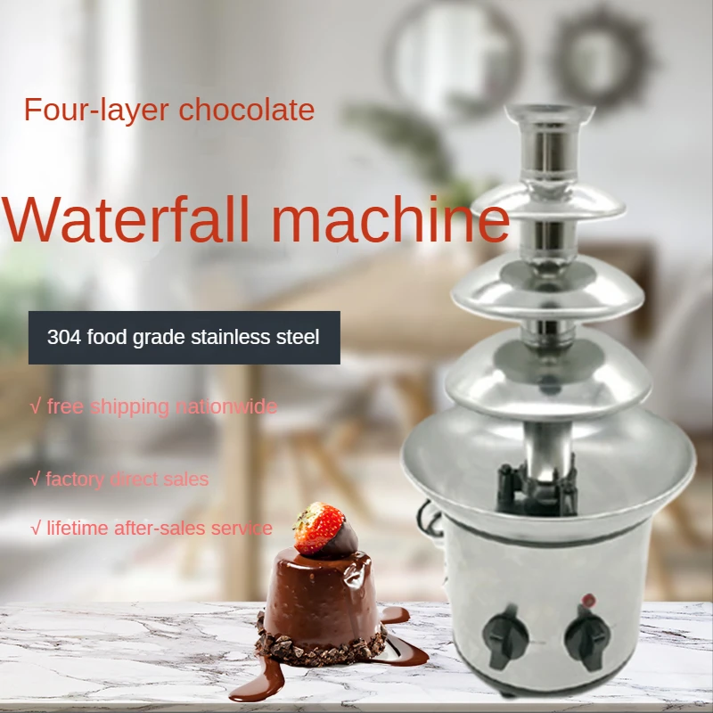 Five-layer Chocolate Fountain Machine Automatic Household Spray Tower Commercial Wedding Hall Waterfall 2l automatic c at water fountain