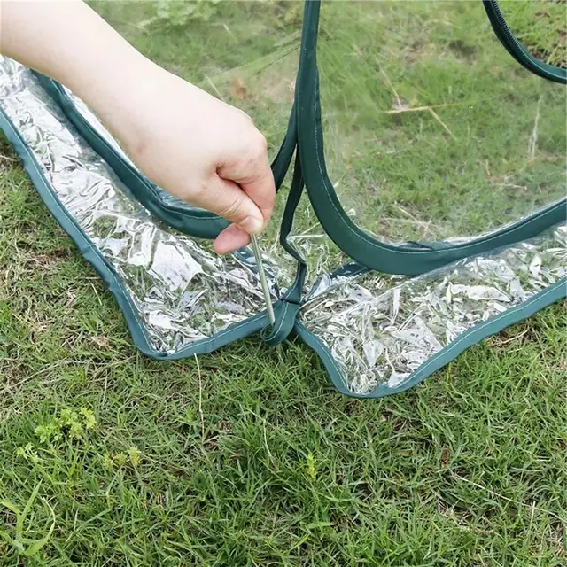 Mini Pop Up Üvegház Burkolat Hordozható Összecsukható Ablak Napsütés Szoba Hideg Fagyvédő Hátsó Udvari Virág Menedékhely - Image 4