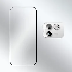 Fingerprint Unlock Screen Protector - 9H Clear Tempered Glass with Soft Fiber Camera Film (1 and 1)