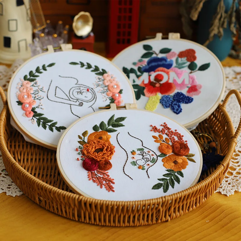 

3D Embroidery Handmade DIY Sewing Set Mother Gift Semi-finished Cross Stitch Beginner Home Decor Birthday Surprise
