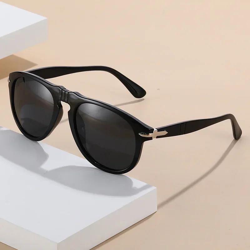 TAC-Lunettes de soleil pilote polarisées UV400 pour hommes et femmes, lunettes de sport miroir, design de marque vintage, lunettes de luxe avec charnière en métal