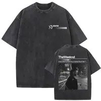 The Weeknd XO Tour 2025 Vintage lavé t-shirt hommes femmes Pop musique à manches courtes T-Shirts Rap Hip Hop gothique vêtements T-shirts 4