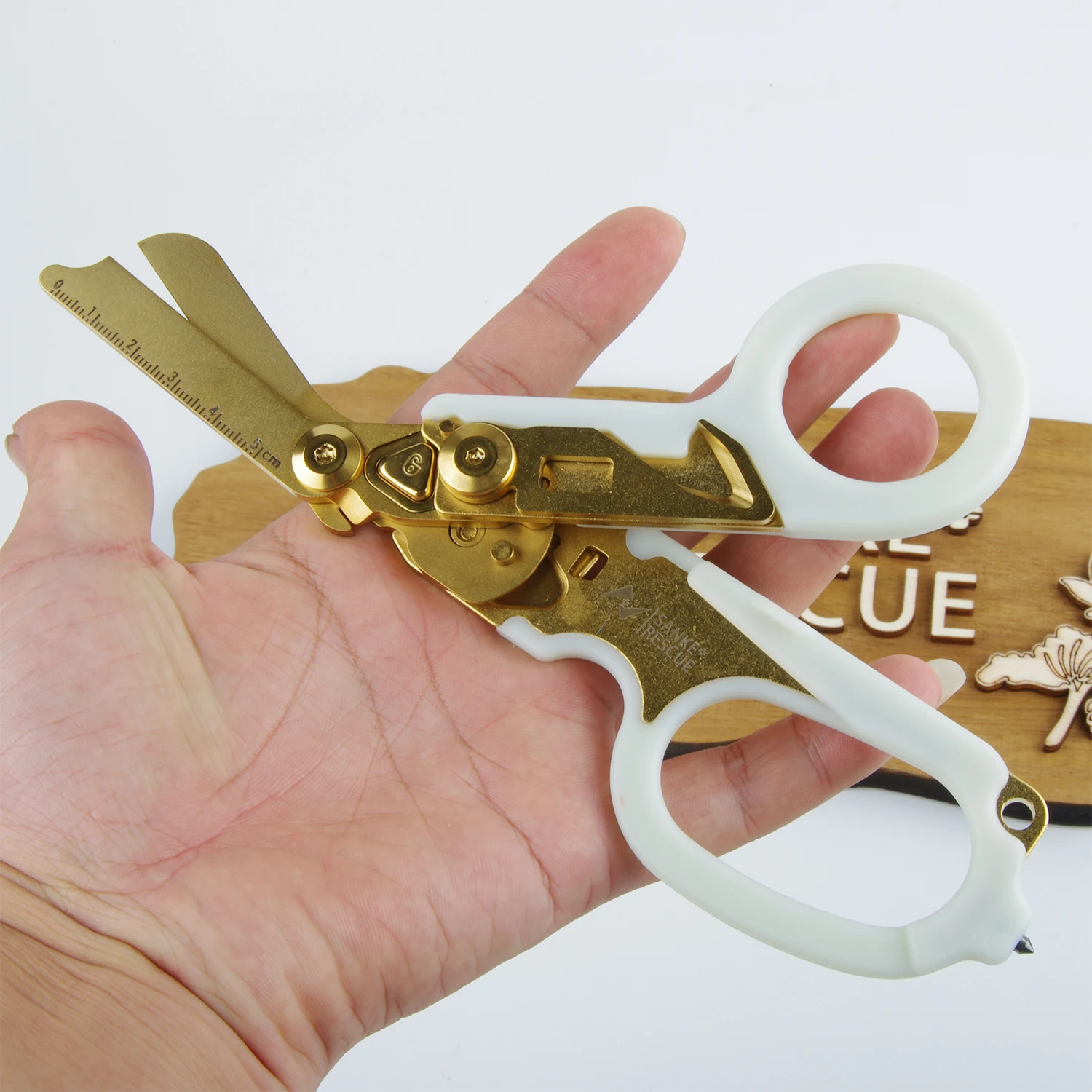 Multifunctional Tactical Outdoor Survival Folding Stainless Retractable Shears - Image 5