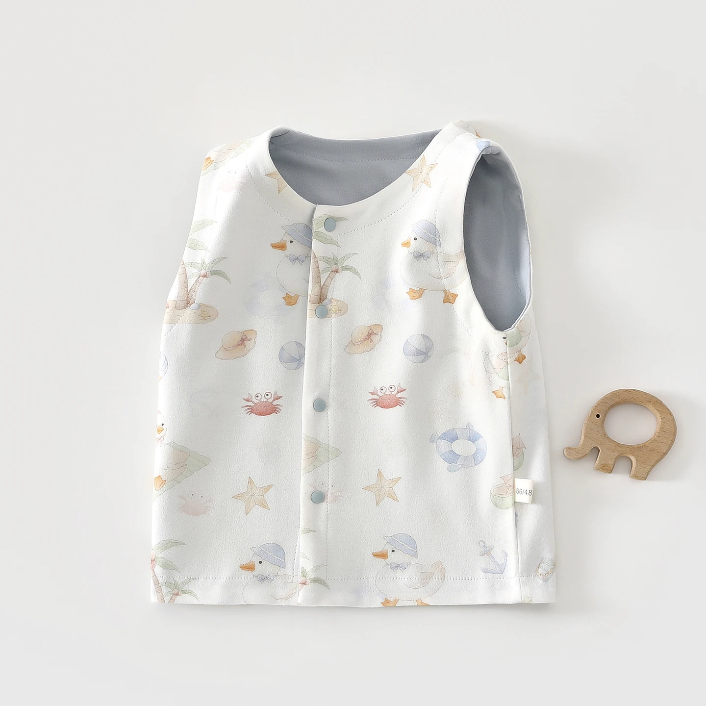 봄과 가을을 위한  조끼, 이중 레이어, 리버시블, 소년 소녀용 민소매 조끼, 캐주얼 조끼, 따뜻한 조끼