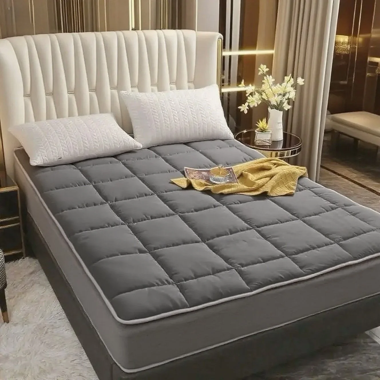 5성급 호텔 품질 순면 소프트 매트리스 프로텍터 얇은 침대 패드 미끄럼 방지 매트 방수 세탁 가능 맞춤 제작 가능