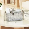 Plating White Grey Tissue Boxes for Bedroom Creative Spring Bathroom Desktop Napkin Holder Rabbit Sundry Storage Paper Organizer 5