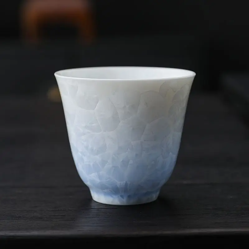 kiln - transformed crystal - glazed tea - tasting cup ceramic master's cup broad - brimmed hat - shaped cup kung fu tea cup