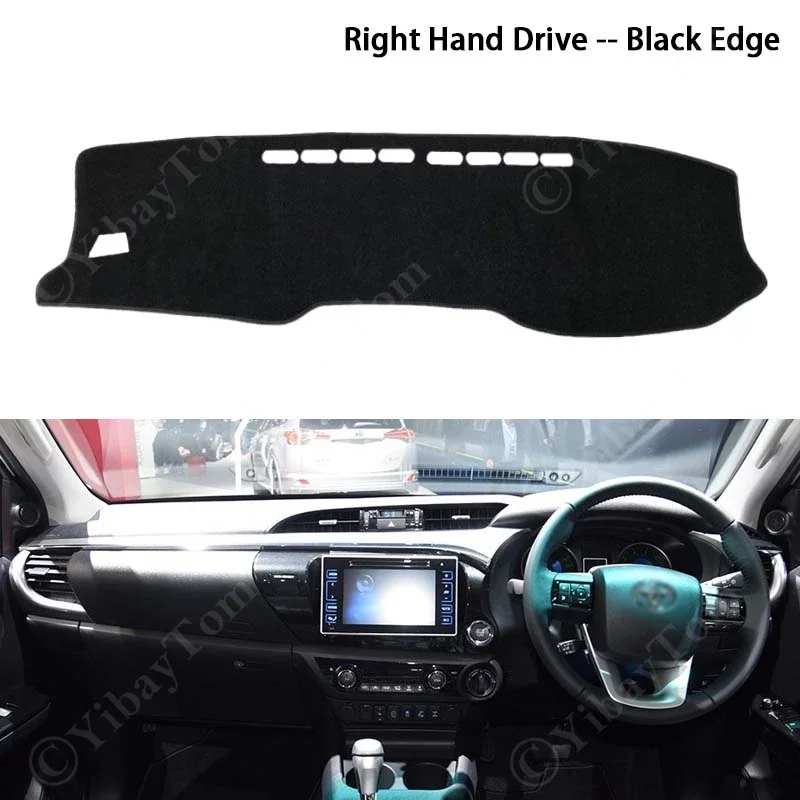 Armaturenbrett Abdeckung Dash Board Matte Teppich Pad Sonnenschirm Kissen Nicht-slip Für Toyota Hilux AN120 AN130 2015 ~ 2021 zubehör – Detail 13