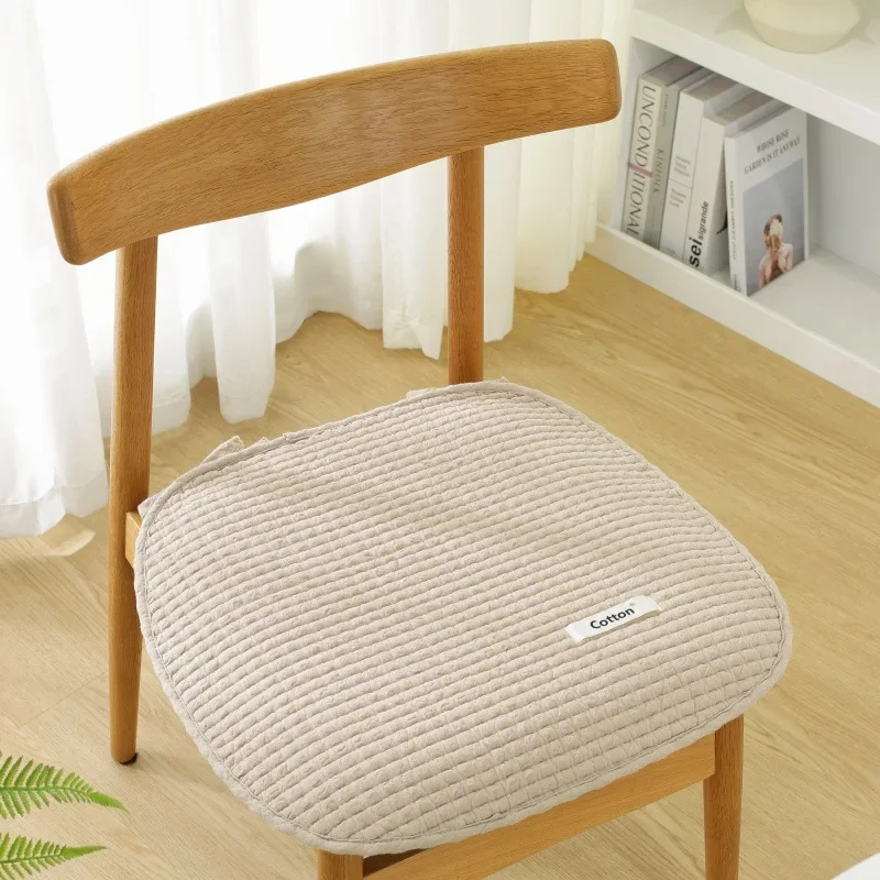 Pure Cotton Thin Stool Butt Cushion Breathable Dining Table Anti-slip Chair Cushion New Pure Cotton Seat Cushion for All Seasons 6
