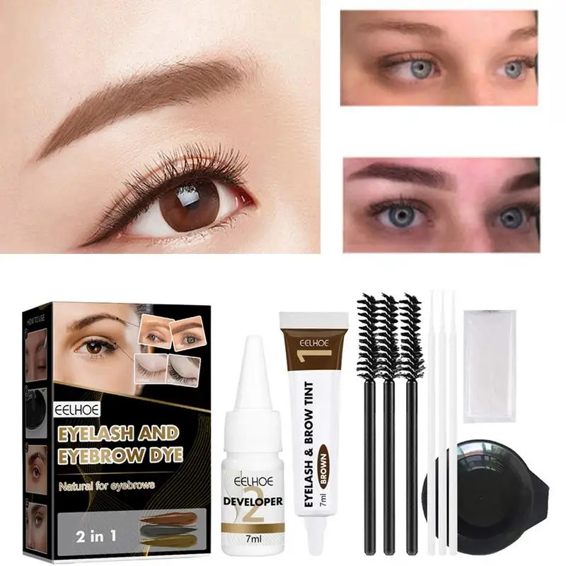 Lash Lift Kit And Eyelash Eyebrow Dye Tint Combination Use Lash Lift