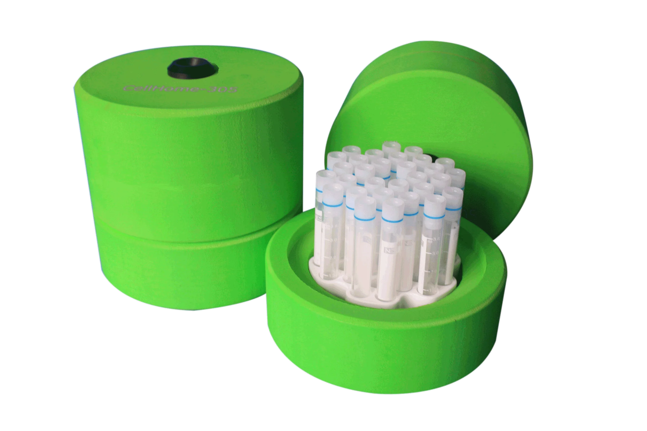 Biology Laboratory Equip Cat#8657305 Cryogenic Vials Cell Freezing Container Holds 30 x 5ml Vials Alcohol Free Long Shelf Time