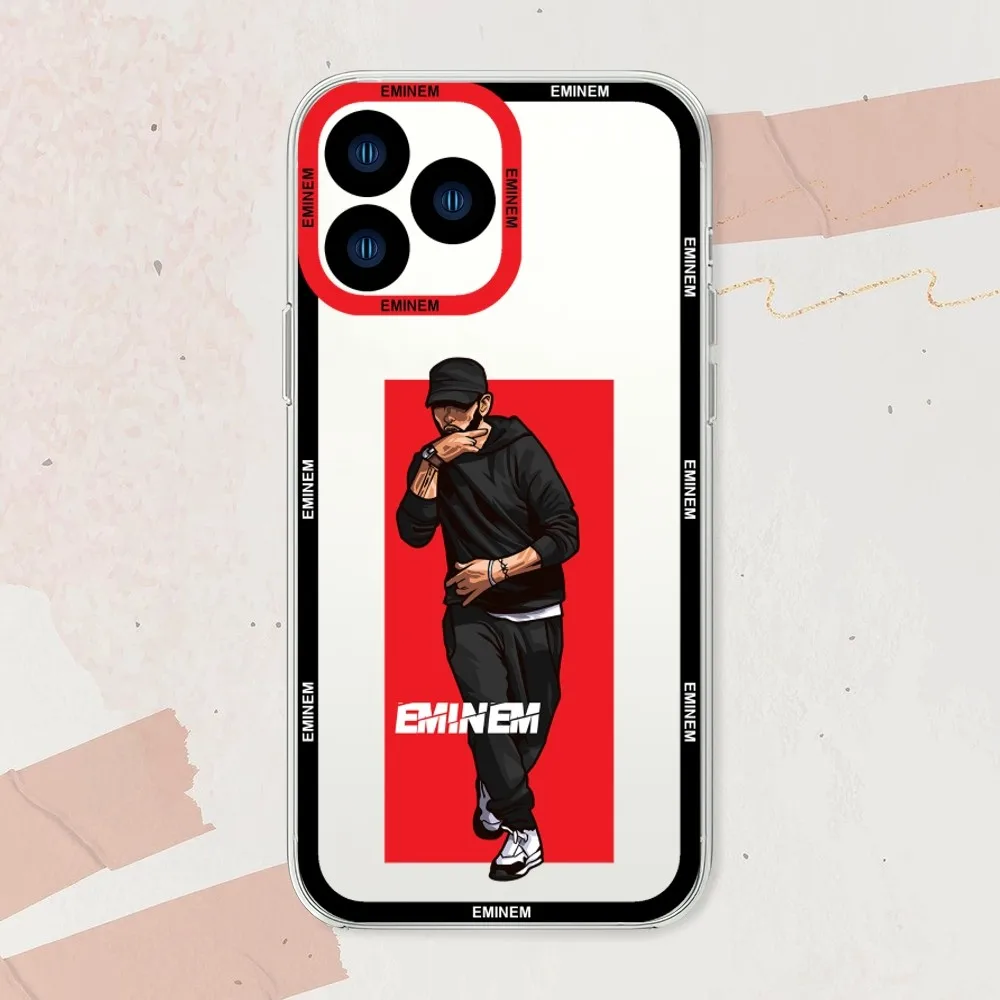 thumbnail image 1 of Funda de teléfono Singer Eminem para iphone 11 12 13 14 Mini Pro Max carcasa transparente, 1 of 5