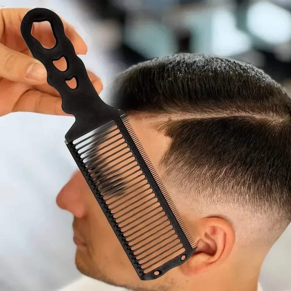 2Pcs Upgrade Barber Flat Top Hair Cut Combs Men's Arc Design Curved Positioning Hair Clipper Comb Salon Hairdresser Styling Tool 2pcs 2 inch 2 5 inch 3 inch stainless steel flat hinge cabinet doors windows wooden furniture box hinges