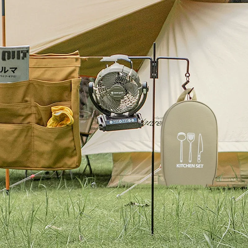New Outdoor Camping Cookware Storage Bag Cooking Utensil Organizer Kitchen Ware Container Bag Portable Picnic Tableware Pouch