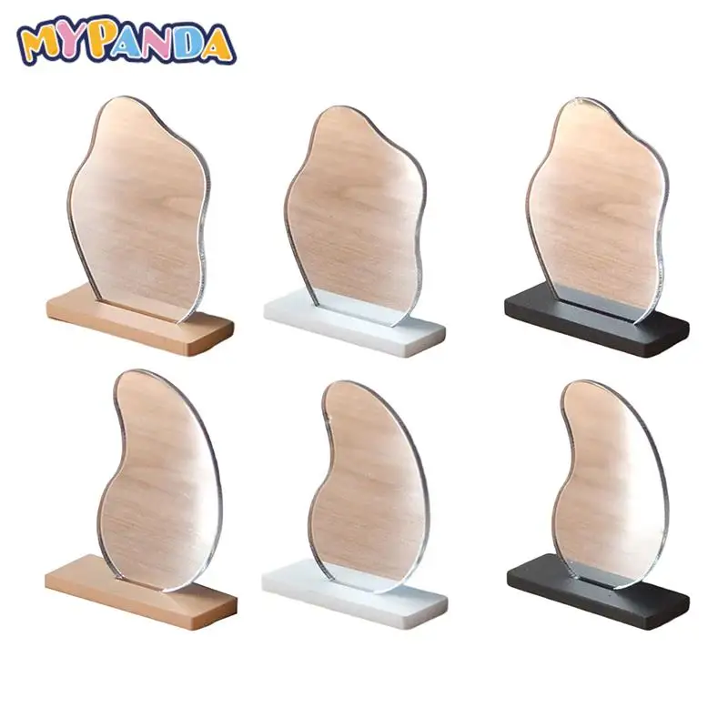 

1PC 1:12 Dollhouse Miniature Desktop Mirror Dressing Mirror Makeup Mirror Room Decor Toy Doll House Accessories