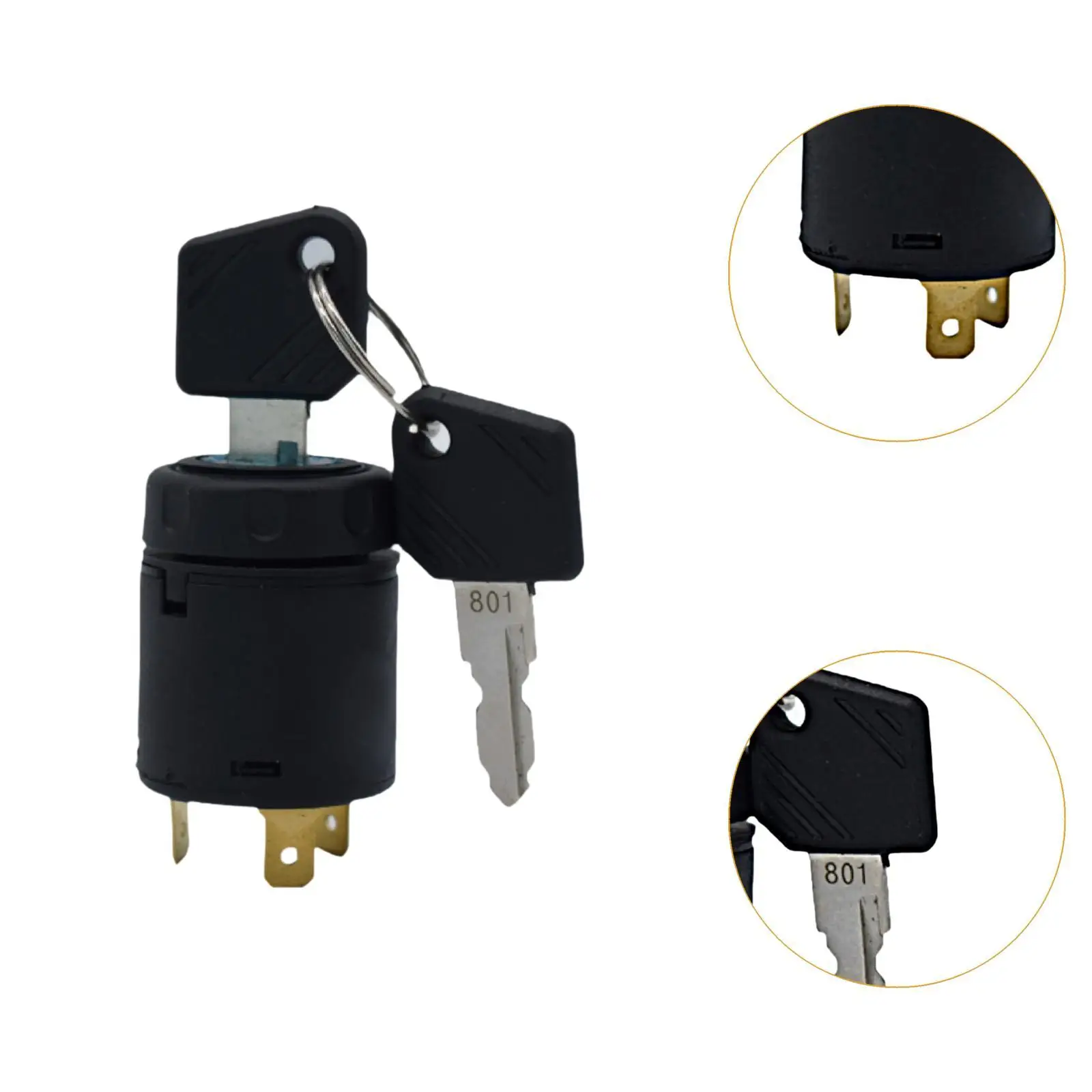 Forklift Key Switch Forklift Ignition Switch Directly Replace Part Key for Agricultural Trailer