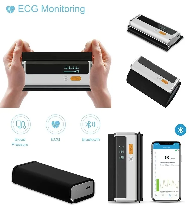 Bluetooth blood pressure monitor with electrocardiogram monitoring function and heart rate pulse upper arm blood pressure monito