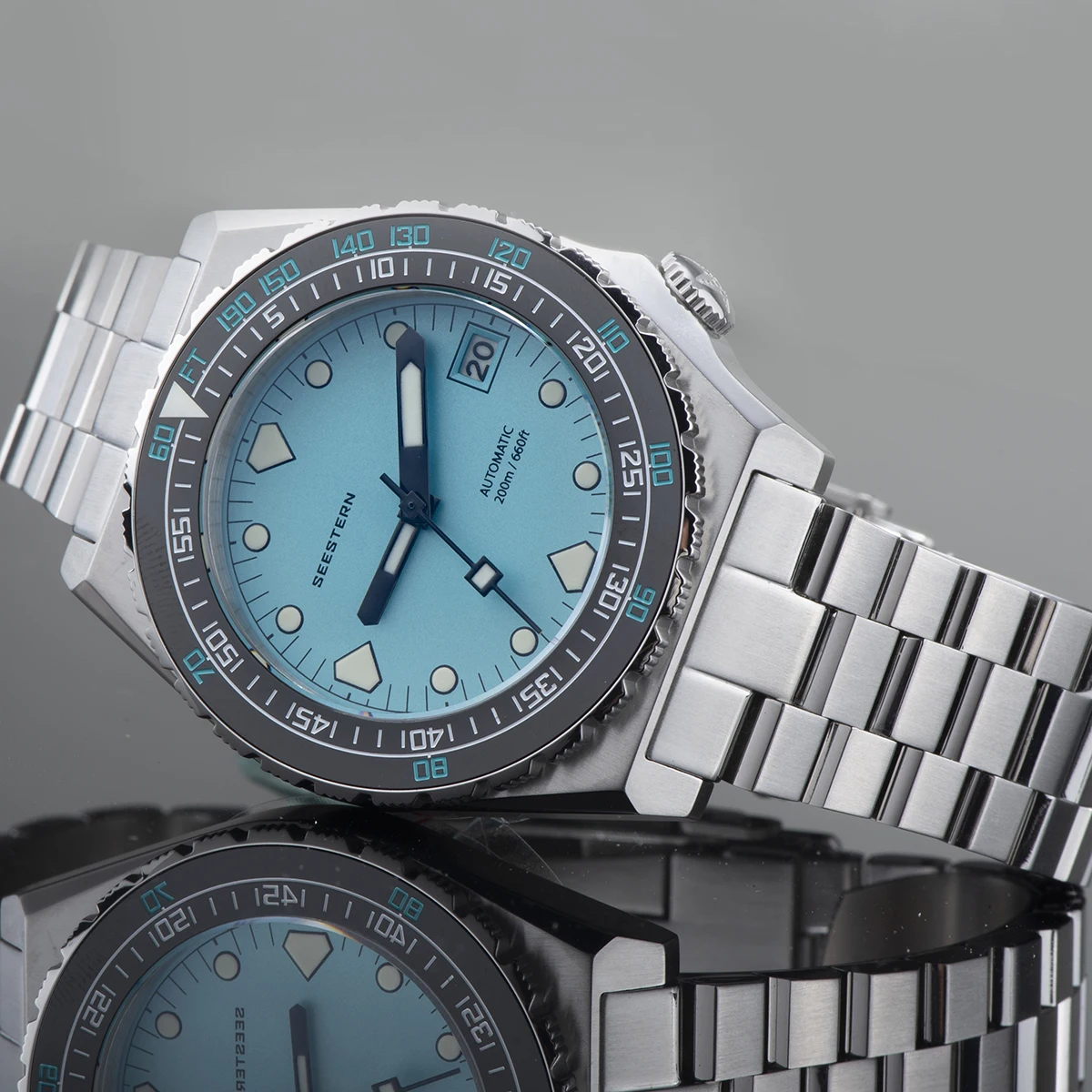 SEESTERN SUB600T Mens Diver Watch Automatic NH35 Movement Ceramic Bezel Lume Mechanical Wristwatches Sapphire Waterproof V3 - AliExpress