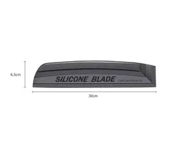 Soft Silicone Non - Scratch Silent Squeegee for Water and Window Drying (Black)